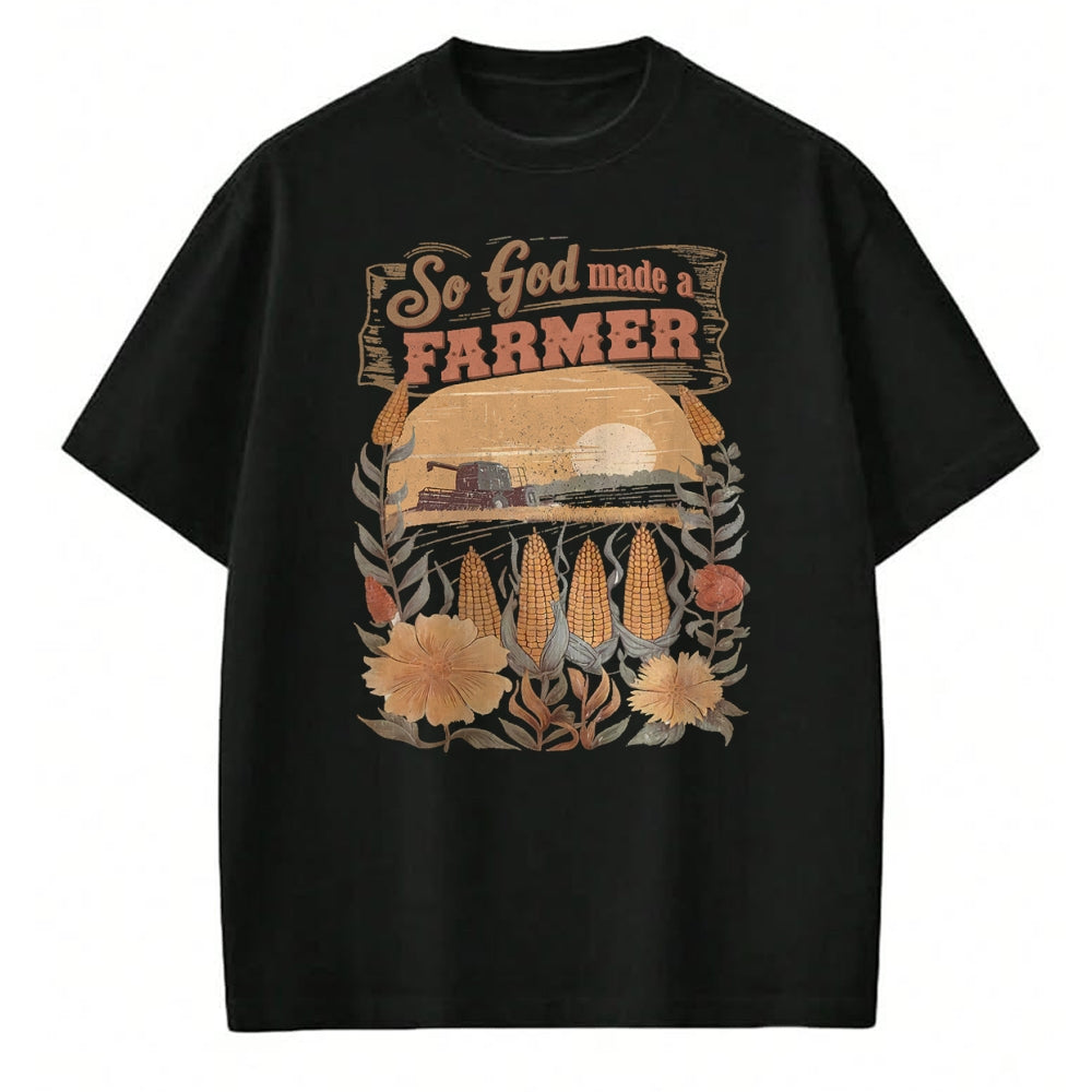 Best Farmer Life Shirt, Funny Farmer UnisexT-Shirt/Hoodie/Sweatshirt HLT00 - So God Made a Farmer Boho Flower Christian Aesthetic Summer T-Shirt