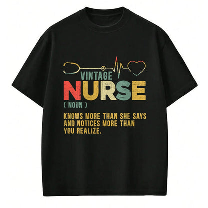 Funny Nurse Shirt, Nurse Unisex T-Shirt/Hoodie/Sweatshirt HLT00 - Vintage Nurse Definition Hospital Medical Registered Nursing T-Shirt
