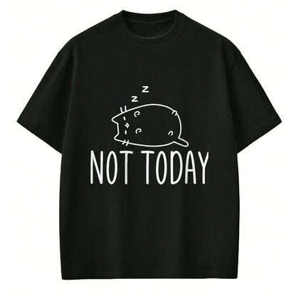 Cat Love Shirt, Funny Cat Lover Gift UnisexT-Shirt/Hoodie/Sweatshirt HLT00 - Not Today Crazy Cat T-Shirts Graphic Cute Funny T-Shirt, Men, Black, 4X-Large