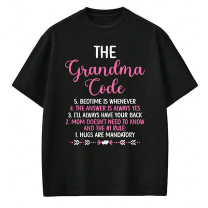 Best Grandma Shirt, Proud Grandma Unisex T-Shirt/Hoodie/Sweatshirt HLT00 - The Grandma Code Granny Grandmother Grandparent T-Shirt (1)