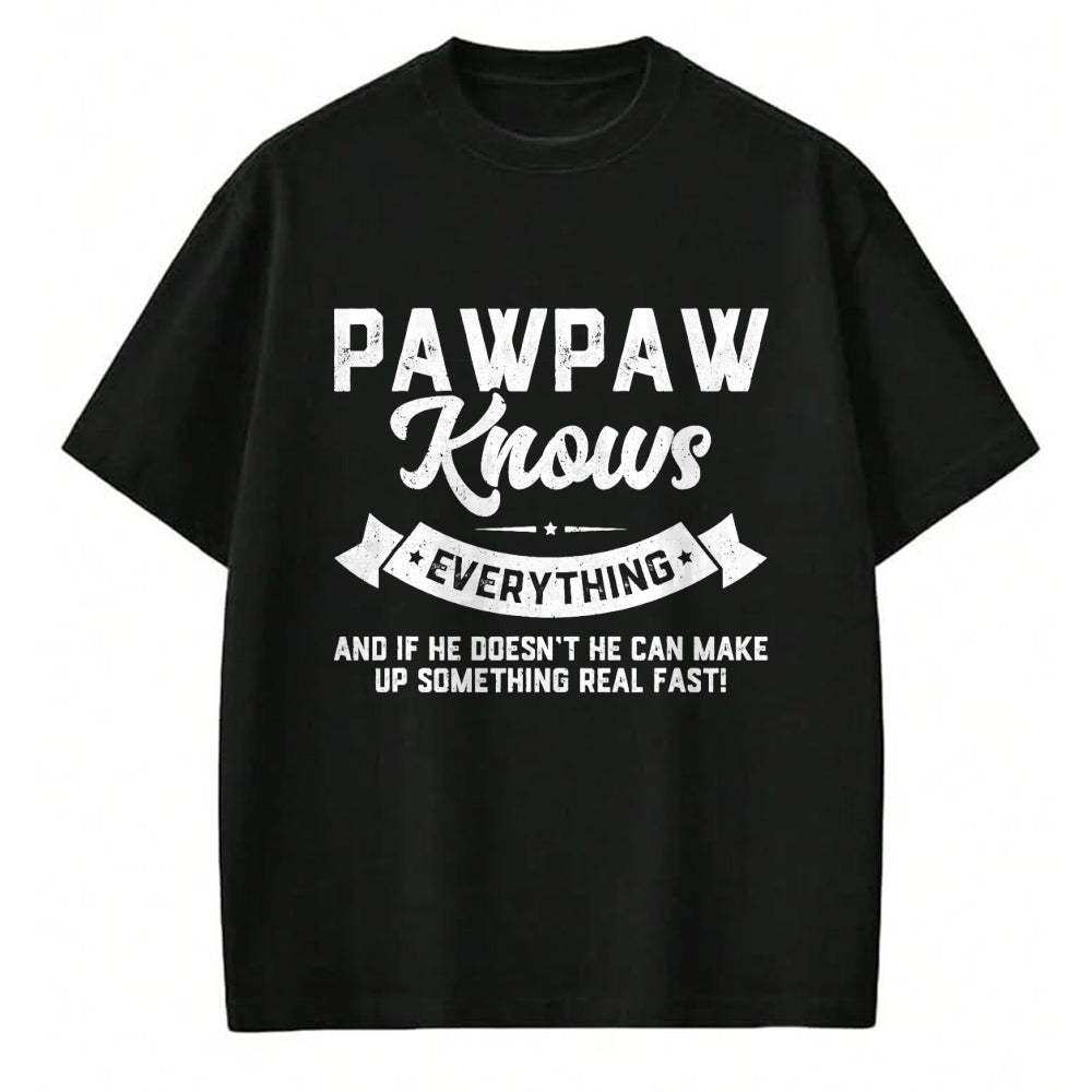 Best Grandpa Shirt, Proud Grandpa Unisex T-Shirt/Hoodie/Sweatshirt HLT00 - Pawpaw Knows Everything Shirt 60th Gift Funny Father's Day T-Shirt