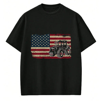 Best Farmer Life Shirt, Funny Farmer UnisexT-Shirt/Hoodie/Sweatshirt HLT00 - Farm Tractors USA Flag Patriotic Farming Gift Long Sleeve T-Shirt