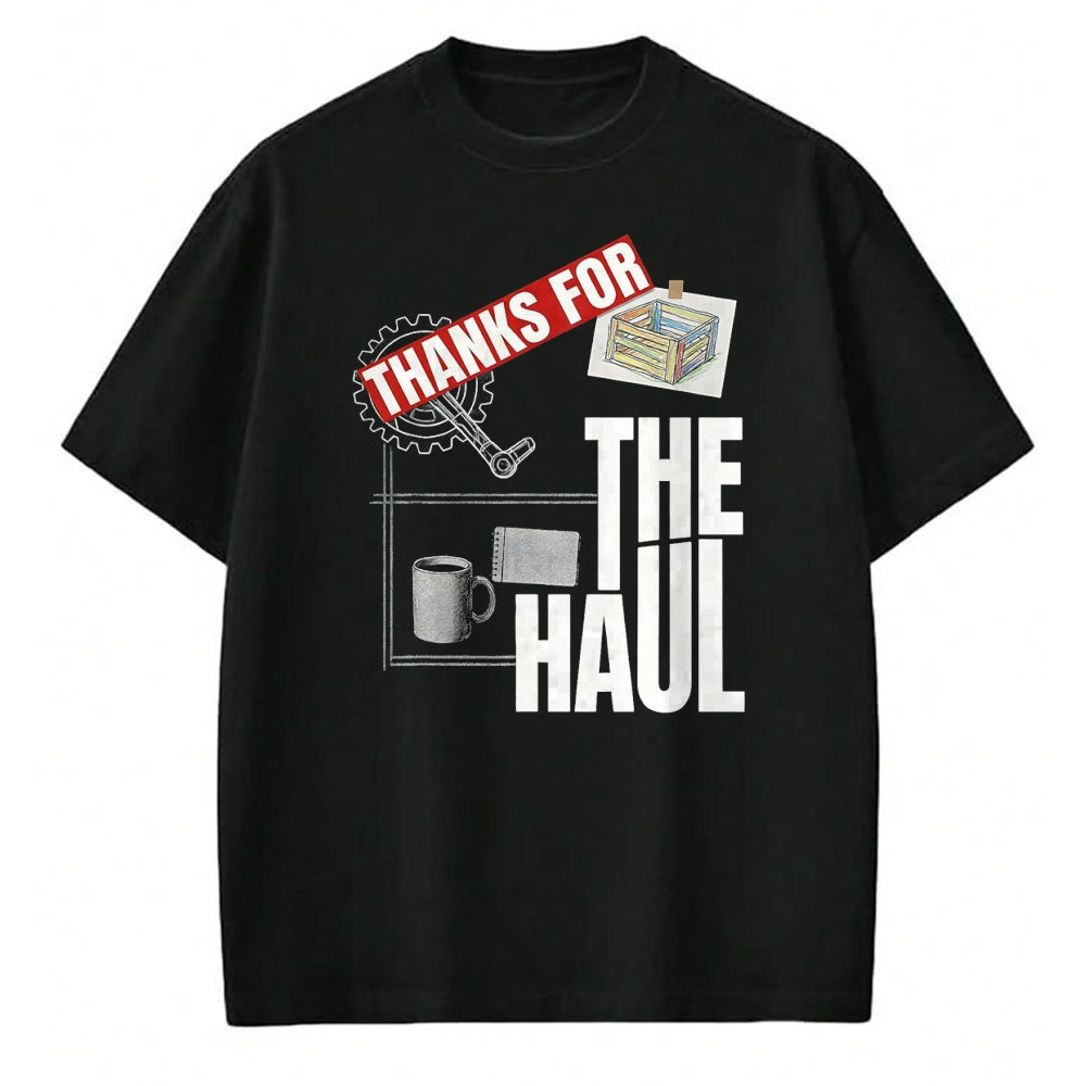 Best Truck Driver Life Shirt, Funny Trucker UnisexT-Shirt/Hoodie/Sweatshirt HLT00 - Thanks For The Haul Patriotic Truck Driver Appreciation Week T-Shirt, Men, Black, X-Large