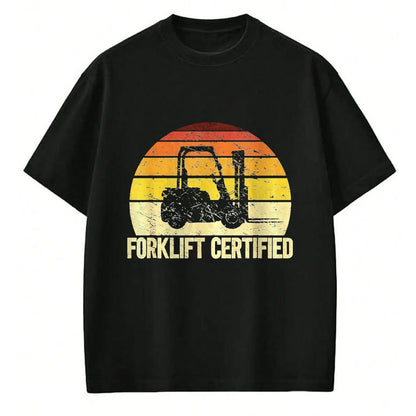 Best Truck Driver Life Shirt, Funny Trucker UnisexT-Shirt/Hoodie/Sweatshirt HLT00 - Retro Forklift Certified Forklift Operator Lift Truck Driver T-Shirt, Women, Purple Heather, X-Large