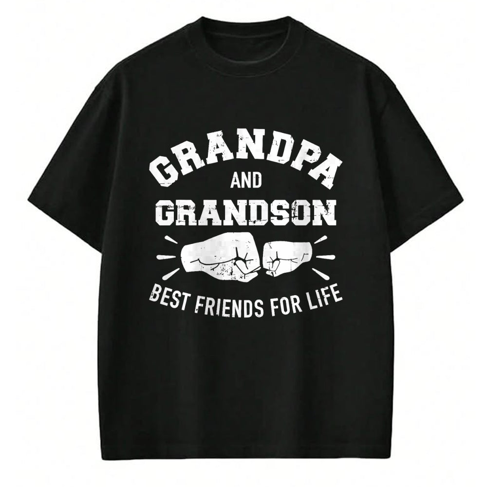 Best Grandpa Shirt, Proud Grandpa Unisex T-Shirt/Hoodie/Sweatshirt HLT00 - Grandpa and grandson friends for life T-Shirt