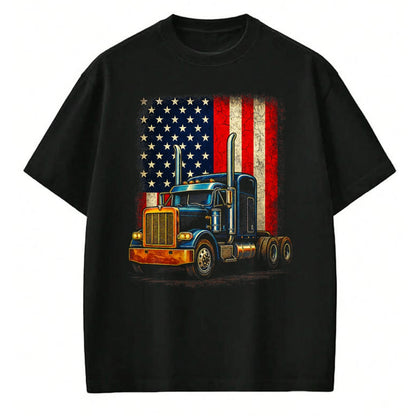 Best Truck Driver Life Shirt, Funny Trucker UnisexT-Shirt/Hoodie/Sweatshirt HLT00 - American Flag Truck - Truck Driver Patriotic T-Shirt