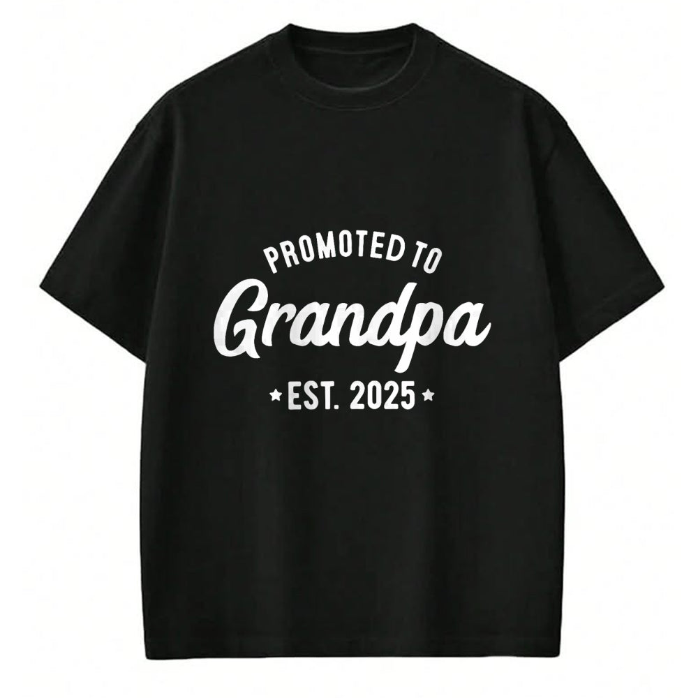 Best Grandpa Shirt, Proud Grandpa Unisex T-Shirt/Hoodie/Sweatshirt HLT00 - Promoted to Grandpa 2025 Soon to Be Grandfather New Grandpa T-Shirt (1)