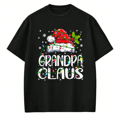 Best Grandpa Shirt, Proud Grandpa Unisex T-Shirt/Hoodie/Sweatshirt HLT00 - Grandpa Claus Shirt Christmas Lights Pajama Family Matching T-Shirt