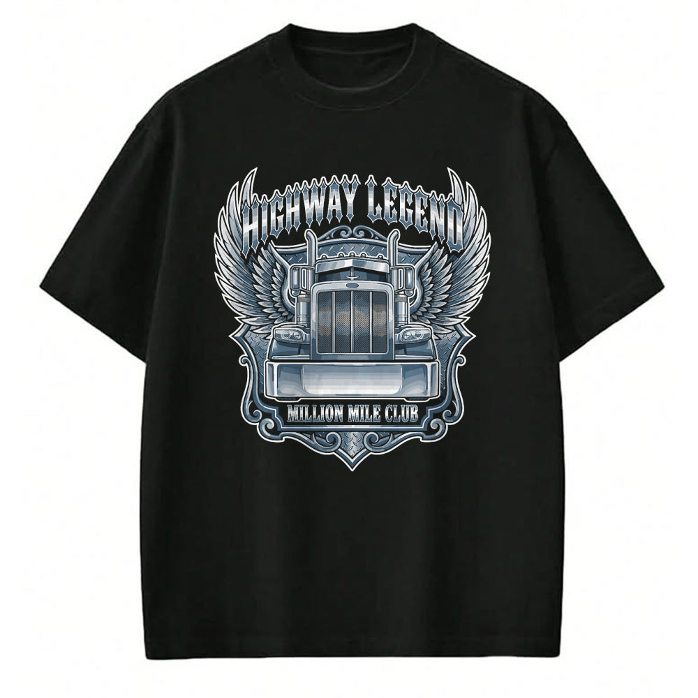 Best Truck Driver Life Shirt, Funny Trucker UnisexT-Shirt/Hoodie/Sweatshirt HLT00 - Million Mile Club Highway Legend Semi Truck Driver Trucker T-Shirt