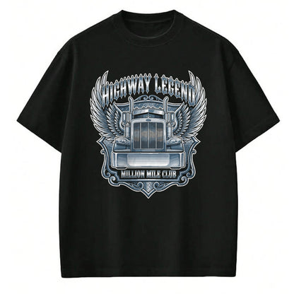 Best Truck Driver Life Shirt, Funny Trucker UnisexT-Shirt/Hoodie/Sweatshirt HLT00 - Million Mile Club Highway Legend Semi Truck Driver Trucker T-Shirt