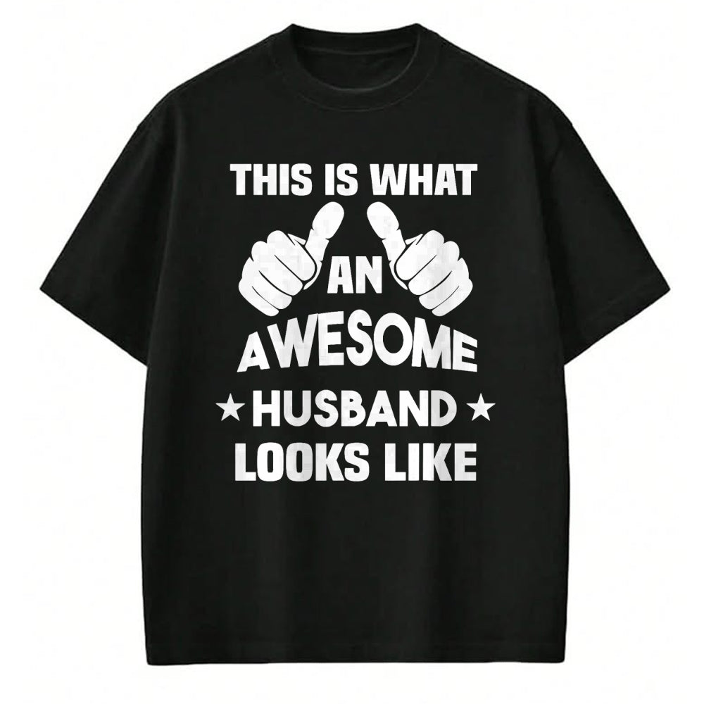 Best Wife Shirt, Wife and Husband Unisex T-Shirt/Hoodie/Sweatshirt HLT00 - This Is What An Awesome Husband Looks Like Gift T-Shirt