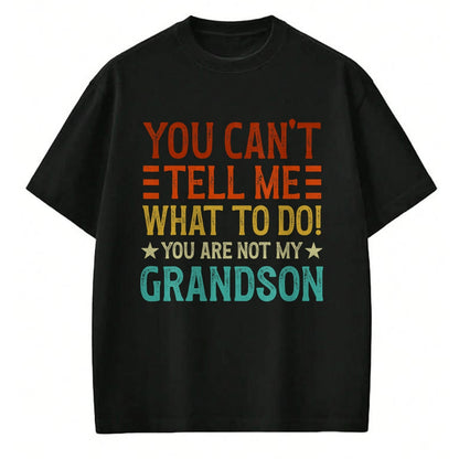 Best Grandpa Shirt, Proud Grandpa Unisex T-Shirt/Hoodie/Sweatshirt HLT00 - You Can't Tell Me What To Do You're Not My Grandson T-Shirt (1)