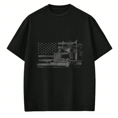 Best Truck Driver Life Shirt, Funny Trucker UnisexT-Shirt/Hoodie/Sweatshirt HLT00 - American Flag Semi Truck Driver 18 Wheeler Patriotic Trucker T-Shirt