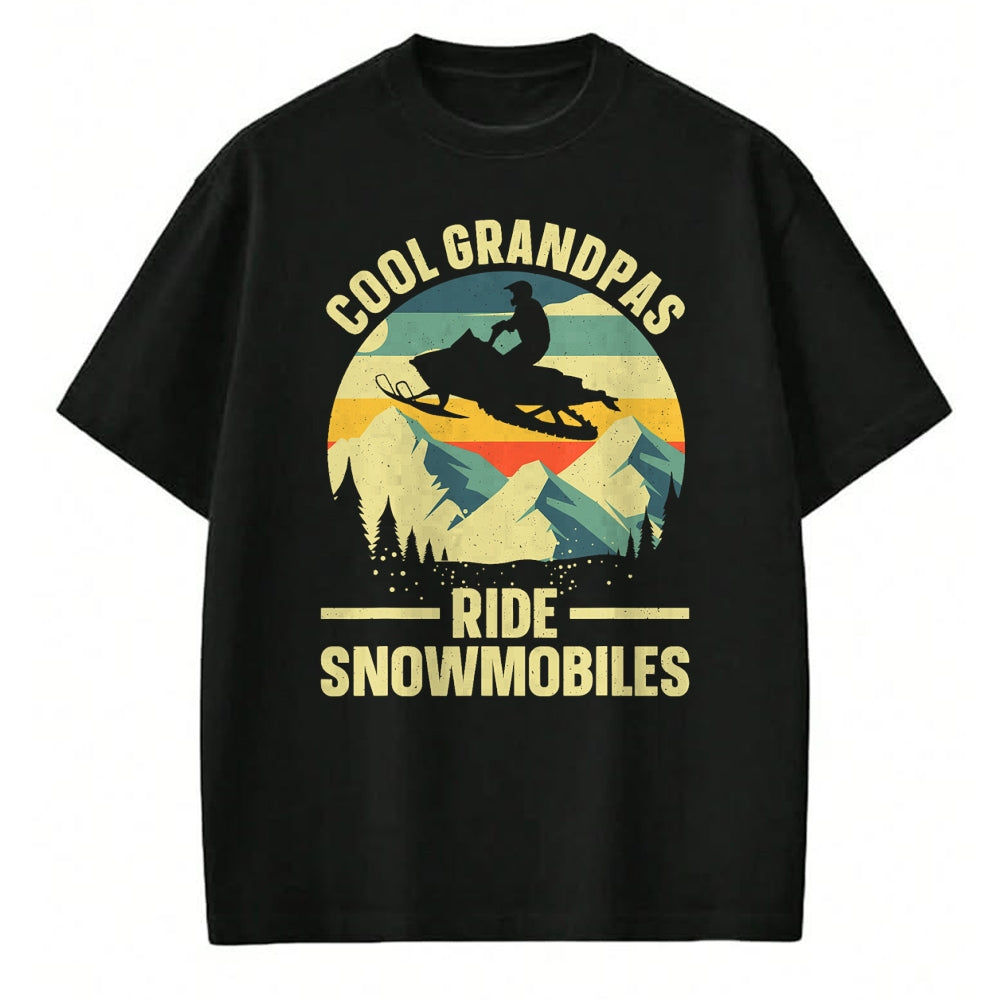 Best Grandpa Shirt, Proud Grandpa Unisex T-Shirt/Hoodie/Sweatshirt HLT00 - Cool Snowmobile Art For Men Grandpa Snowmobiling Snowmobile T-Shirt