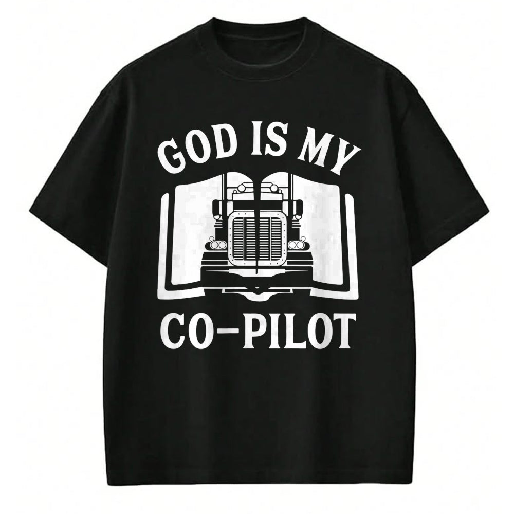 Best Truck Driver Life Shirt, Funny Trucker UnisexT-Shirt/Hoodie/Sweatshirt HLT00 - Christian God Co Pilot Trucker Truck Driver T-Shirt