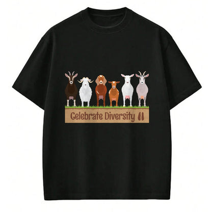 Best Farmer Life Shirt, Funny Farmer UnisexT-Shirt/Hoodie/Sweatshirt HLT00 - Celebrate Diversity Breeds Farm Animal Cute Humor Fun Goat Long Sleeve T-Shirt
