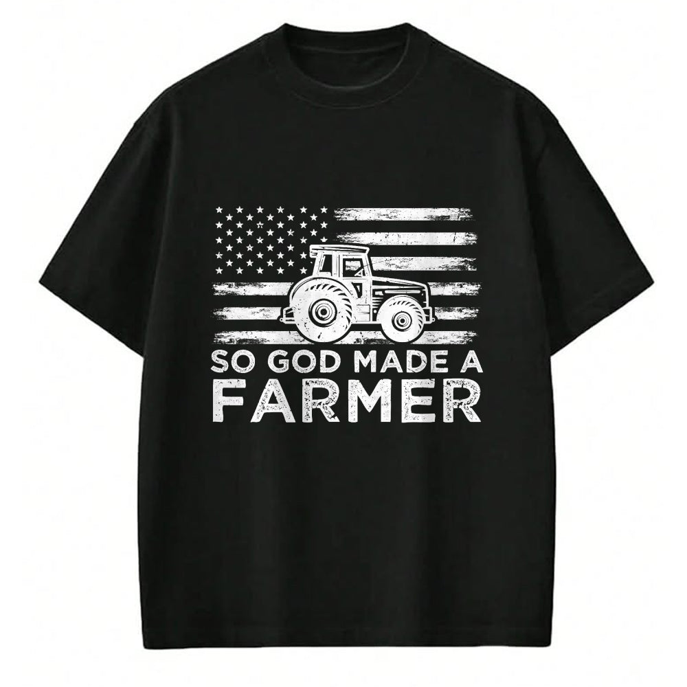 Best Farmer Life Shirt, Funny Farmer UnisexT-Shirt/Hoodie/Sweatshirt HLT00 - American Flag So God Made A Farmer 4th Of July T-Shirt