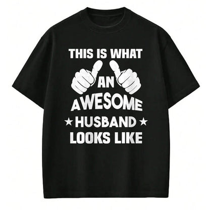 Best Wife Shirt, Wife and Husband Unisex T-Shirt/Hoodie/Sweatshirt HLT00 - This Is What An Awesome Husband Looks Like Gift T-Shirt (1)