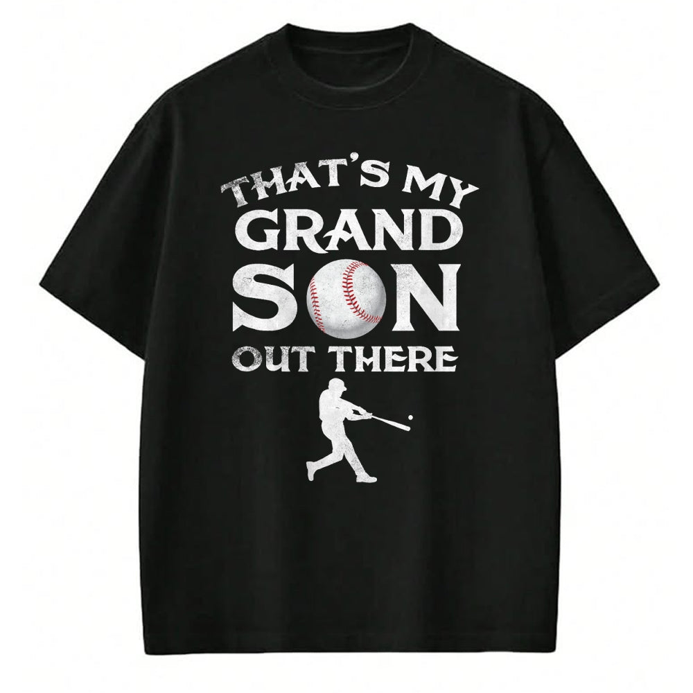 Best Grandpa Shirt, Proud Grandpa Unisex T-Shirt/Hoodie/Sweatshirt HLT00 - That's My Grandson Out There Baseball T-shirt Papa Tee Mimi T-Shirt