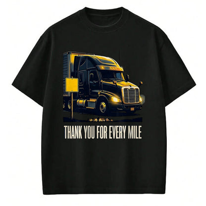 Best Truck Driver Life Shirt, Funny Trucker UnisexT-Shirt/Hoodie/Sweatshirt HLT00 - Thank You For Every Mile Truck Driver Appreciation Week Gift T-Shirt, Men, Pink, XX-Large