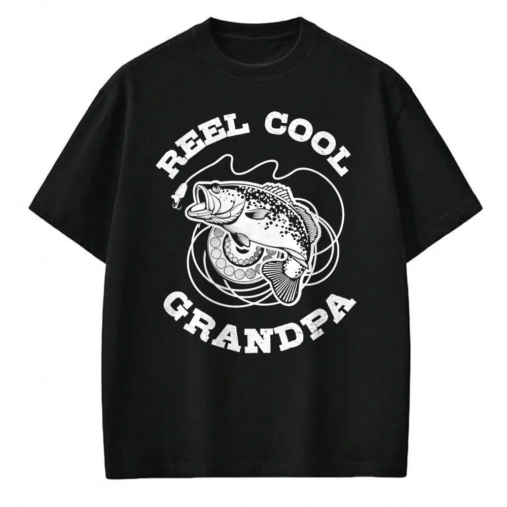 Best Grandpa Shirt, Proud Grandpa Unisex T-Shirt/Hoodie/Sweatshirt HLT00 - Fishing Fish Vintage Reel Cool Grandpa Gift Sweatshirt