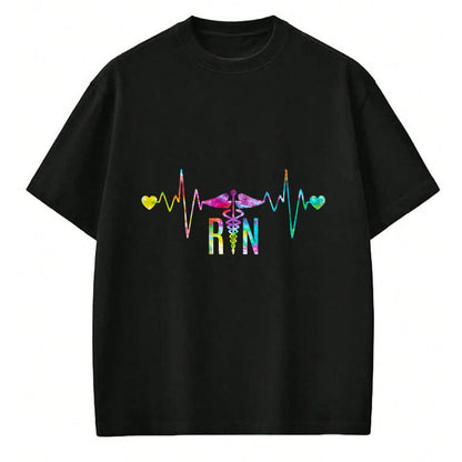 Funny Nurse Shirt, Nurse Unisex T-Shirt/Hoodie/Sweatshirt HLT00 - Lovely RN Registered Nurse Tie Dye - Nurse Tshirts for Women Long Sleeve T-Shirt