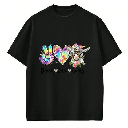 Best Farmer Life Shirt, Funny Farmer UnisexT-Shirt/Hoodie/Sweatshirt HLT00 - Tie Dye Peace Love Goats Farm Girl Goat Lover Funny T-Shirt