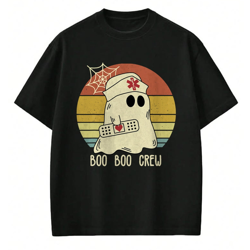 Funny Nurse Shirt, Nurse Unisex T-Shirt/Hoodie/Sweatshirt HLT00 - Boo Boo Crew Nurse Halloween Nurse for Women T-Shirt