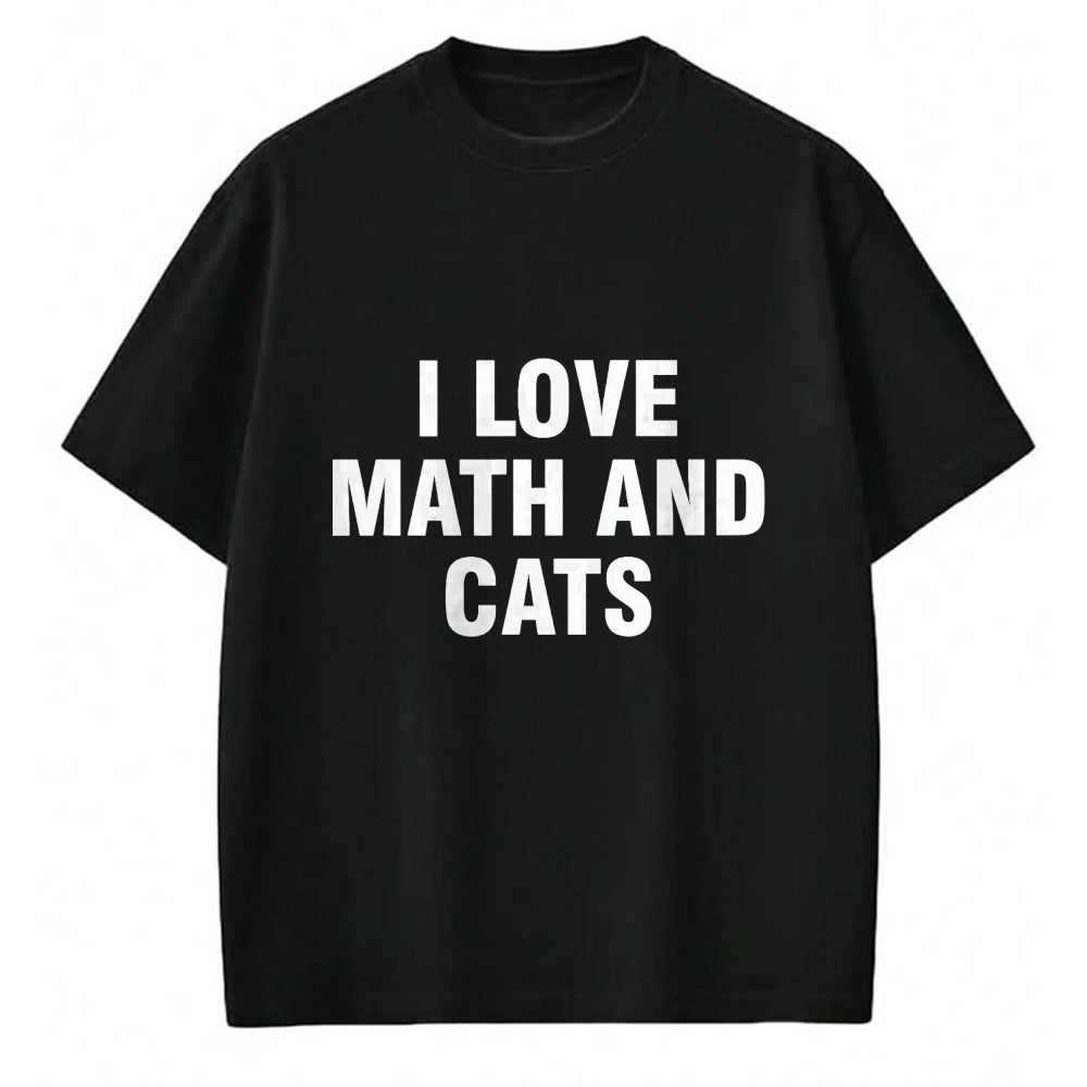 Cat Love Shirt, Funny Cat Lover Gift UnisexT-Shirt/Hoodie/Sweatshirt HLT00 - I Love Math and Cats T-Shirt