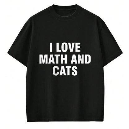 Cat Love Shirt, Funny Cat Lover Gift UnisexT-Shirt/Hoodie/Sweatshirt HLT00 - I Love Math and Cats T-Shirt