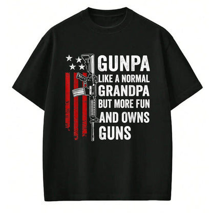 Best Grandpa Shirt, Proud Grandpa Unisex T-Shirt/Hoodie/Sweatshirt HLT00 - Gunpa Like A Normal Grandpa But More Fun And Owns Guns T-Shirt (1)
