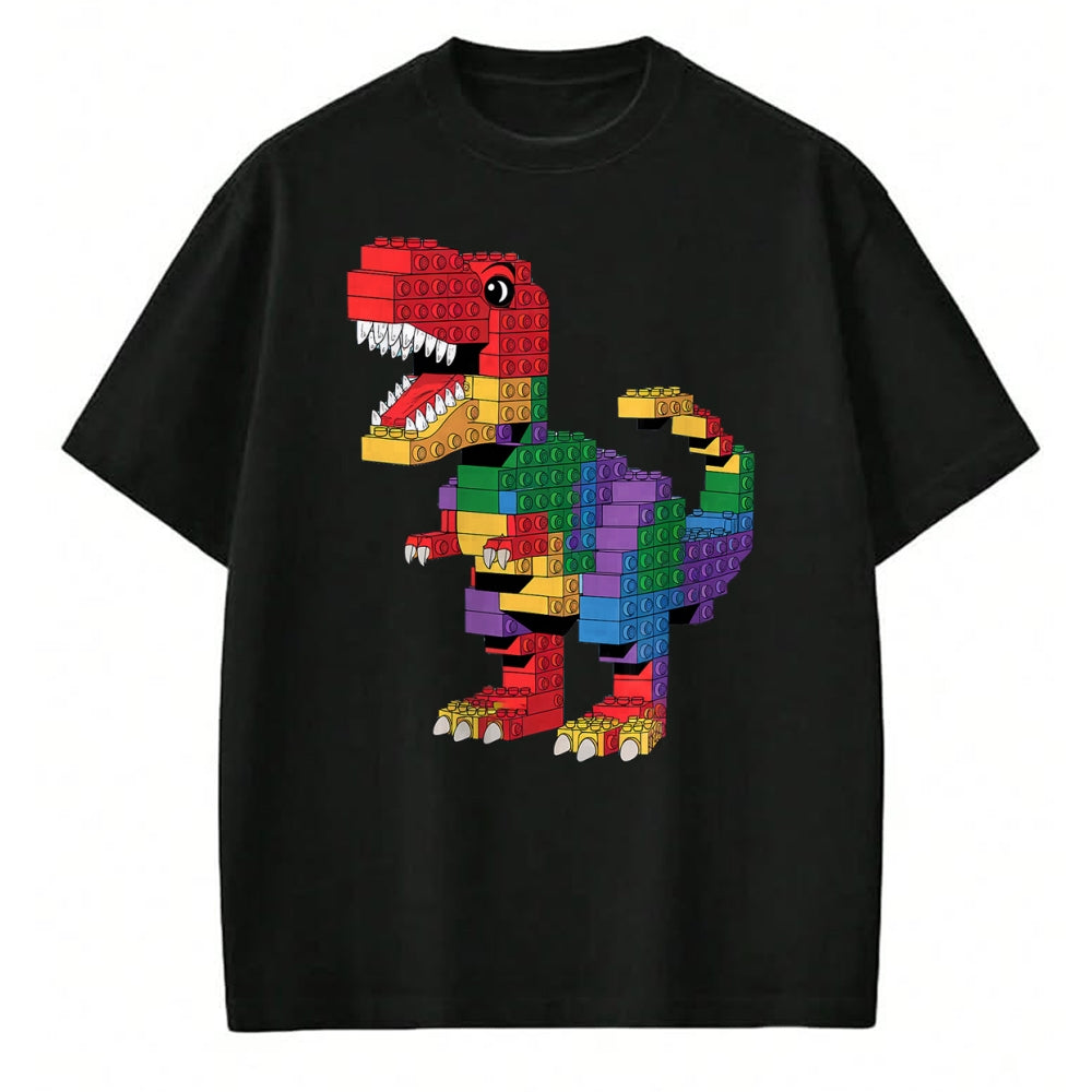 Best Dinosaur Lover Shirt, Funny Dinosaur UnisexT-Shirt/Hoodie/Sweatshirt HLT00 - Master Builder Men Boys Kids Building Bricks Dinosaur T-Rex T-Shirt