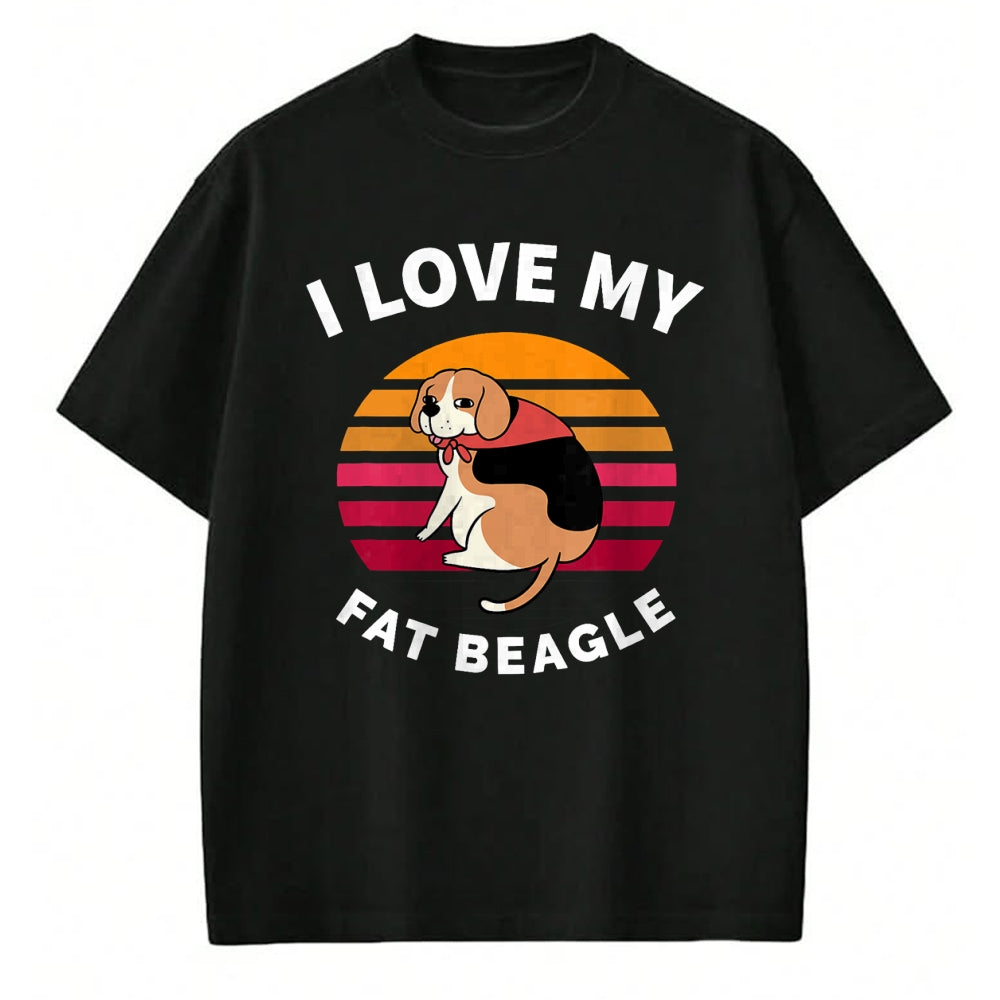 Dog Love Shirt, Dog Lover Gift T-Shirt/Hoodie/Sweatshirt HLT00 - I Love My Fat Beagle - Beagle Dog T-Shirt