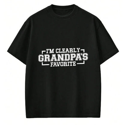 Best Grandpa Shirt, Proud Grandpa Unisex T-Shirt/Hoodie/Sweatshirt HLT00 -I'm Clearly Grandpa's Favorite, Grandson Grandpa, T-Shirt
