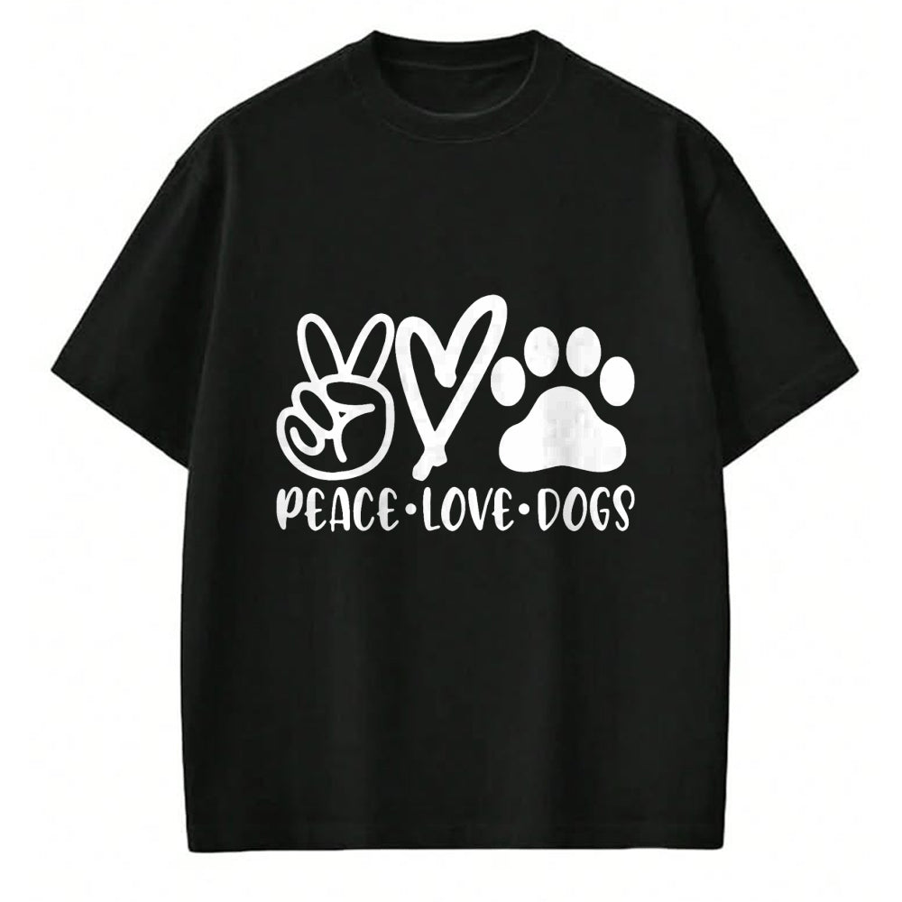Dog Love Shirt, Dog Lover Gift T-Shirt/Hoodie/Sweatshirt HLT00 - Retro Vintage Peace Love Dog Tshirt Funny Dog Lover Gifts T-Shirt