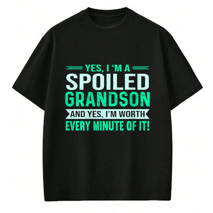 Best Grandma Shirt, Proud Grandma Unisex T-Shirt/Hoodie/Sweatshirt HLT00 - Favorite Spoiled Grandson Birthday T-Shirt