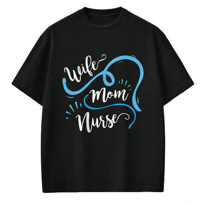Funny Nurse Shirt, Nurse Unisex T-Shirt/Hoodie/Sweatshirt HLT00 - Wife Mom Nurse T Shirt for Nurses (LPN, BSN, RN, NP) (1)