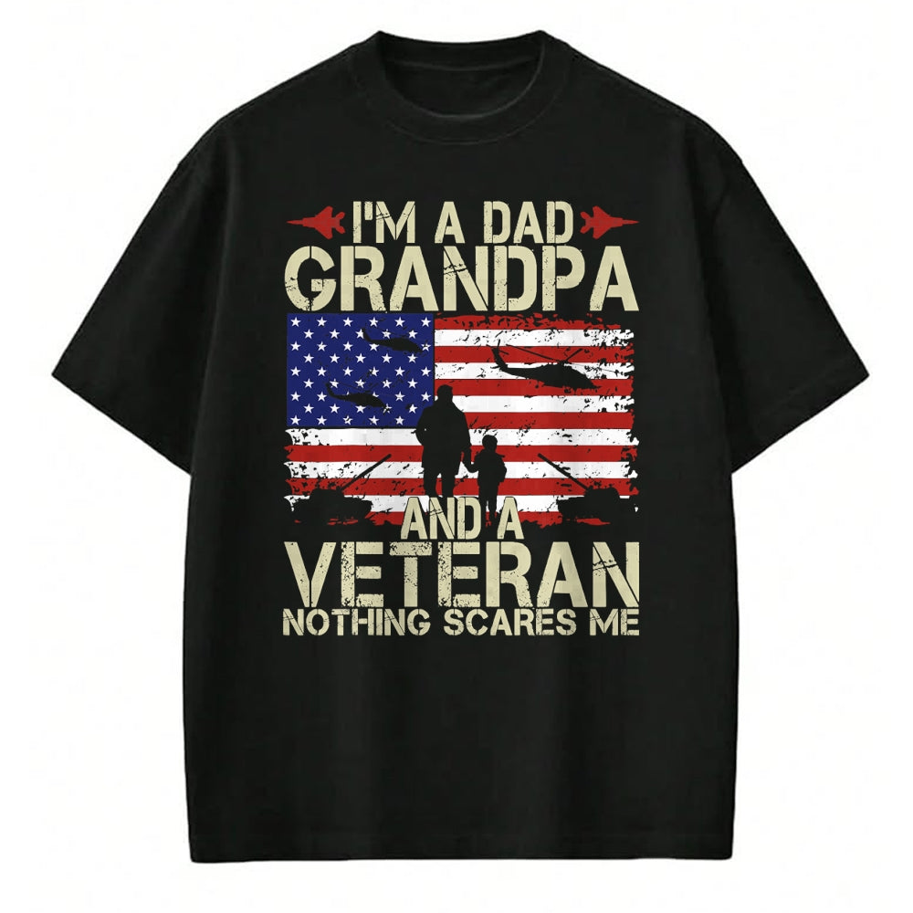 Best Grandpa Shirt, Proud Grandpa Unisex T-Shirt/Hoodie/Sweatshirt HLT00 - I'm A Dad Grandpa And Veteran Fathers Day Papa Grandpa Gifts T-Shirt