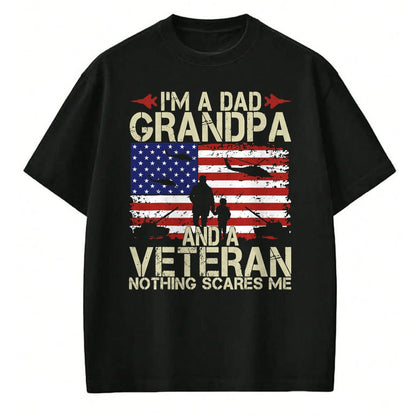 Best Grandpa Shirt, Proud Grandpa Unisex T-Shirt/Hoodie/Sweatshirt HLT00 - I'm A Dad Grandpa And Veteran Fathers Day Papa Grandpa Gifts T-Shirt