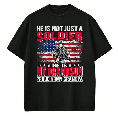 Best Grandpa Shirt, Proud Grandpa Unisex T-Shirt/Hoodie/Sweatshirt HLT00 - My Grandson Is A Soldier Hero Proud Army Grandpa Grandfather T-Shirt