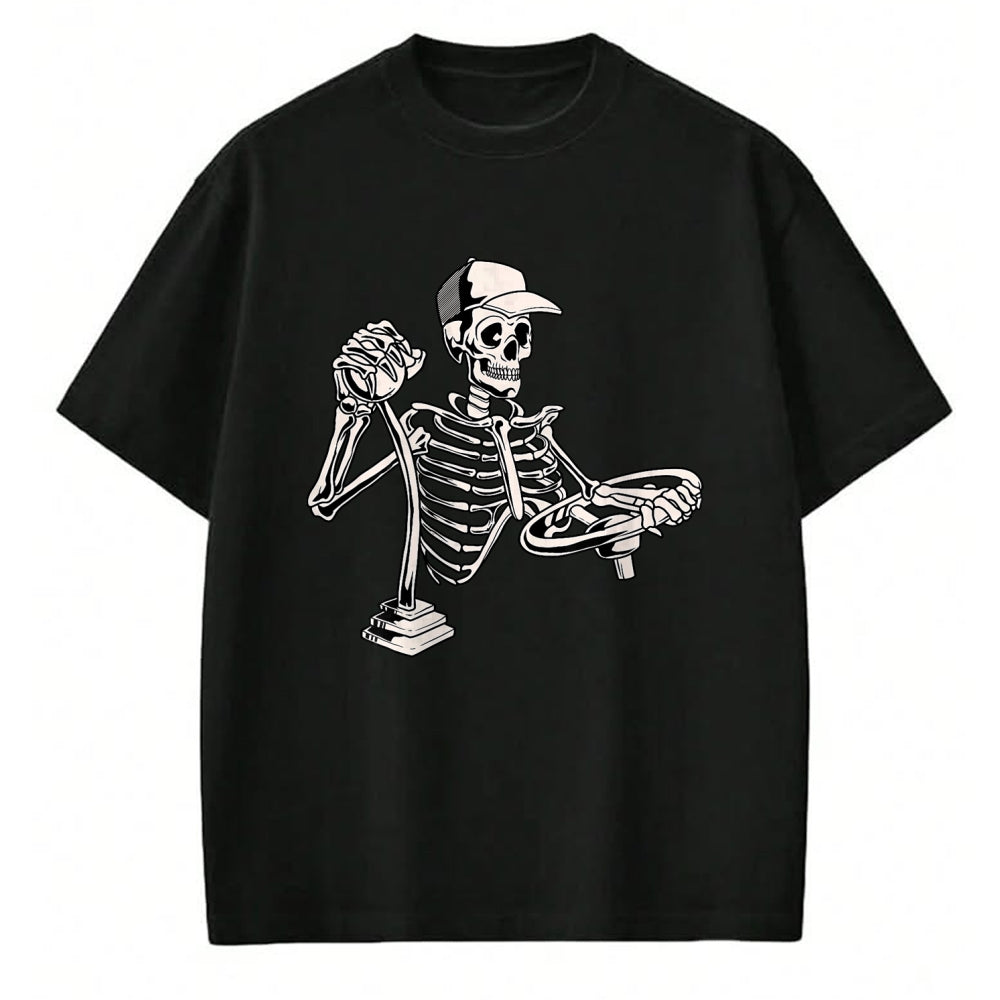 Best Truck Driver Life Shirt, Funny Trucker UnisexT-Shirt/Hoodie/Sweatshirt HLT00 - Skeleton Truck Driver - Funny Big Trucking Trucker T-Shirt