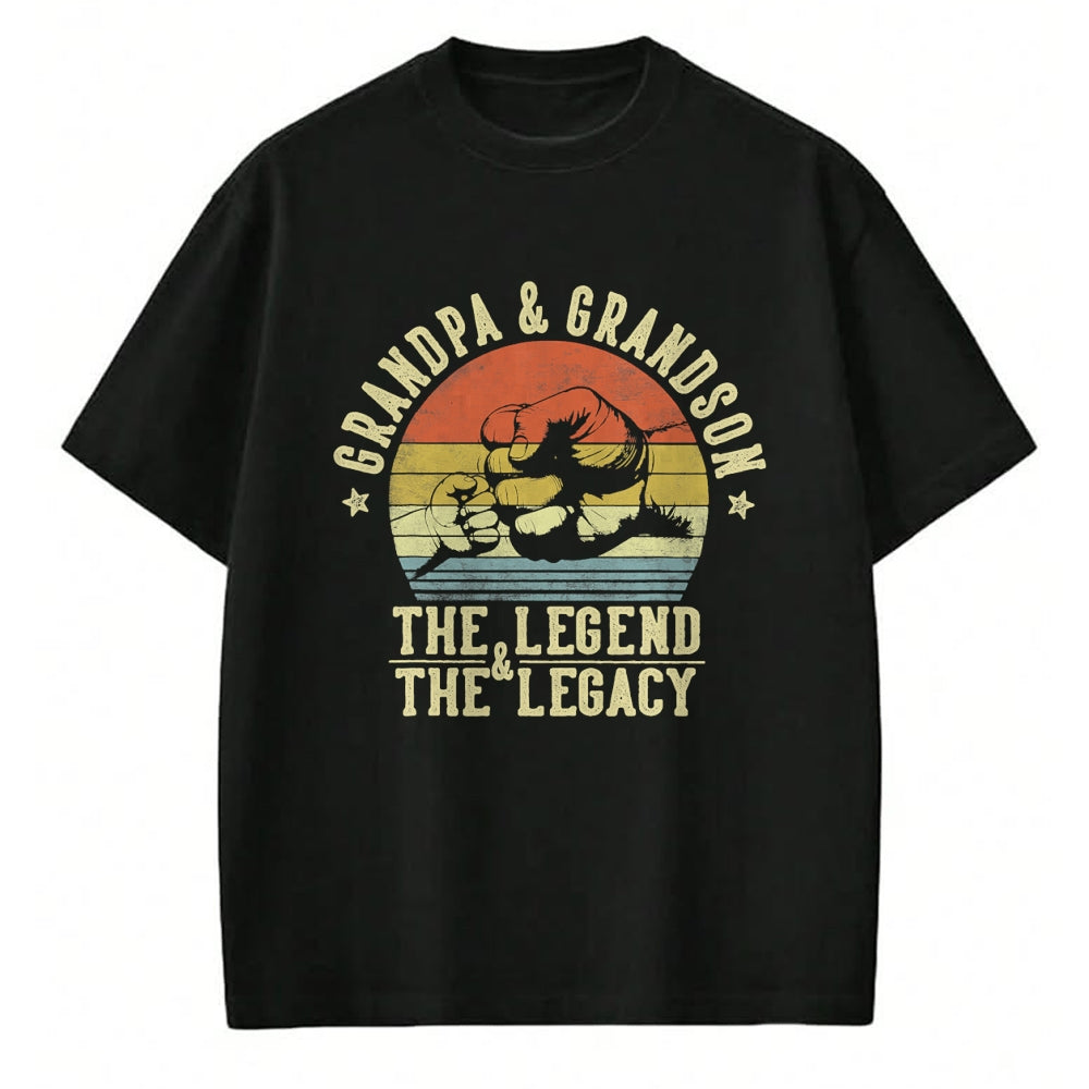 Best Grandpa Shirt, Proud Grandpa Unisex T-Shirt/Hoodie/Sweatshirt HLT00 - Grandpa and Grandson The Legend And The Legacy Gifts Grandpa T-Shirt