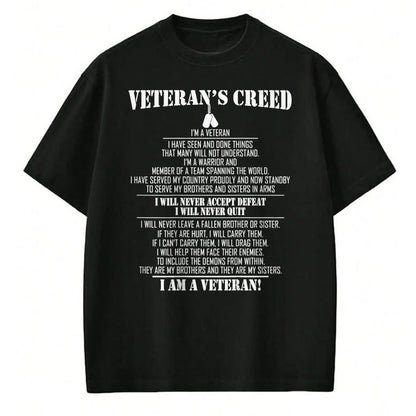 Proud Veteran Shirt, Funny Veteran UnisexT-Shirt/Hoodie/Sweatshirt HLT00 - Veteran_s Creed I_m a Veteran T-Shirt Small