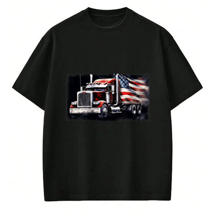 Best Truck Driver Life Shirt, Funny Trucker UnisexT-Shirt/Hoodie/Sweatshirt HLT00 - US American Flag Semi Truck Driver Trucker T-Shirt