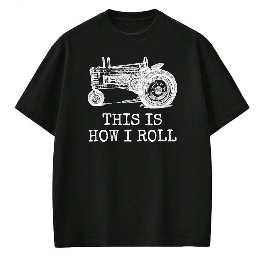 Best Farmer Life Shirt, Funny Farmer UnisexT-Shirt/Hoodie/Sweatshirt HLT00 - Farming This is How I Roll Tractor Farmer T-Shirt, Men, Black, 3X-Large