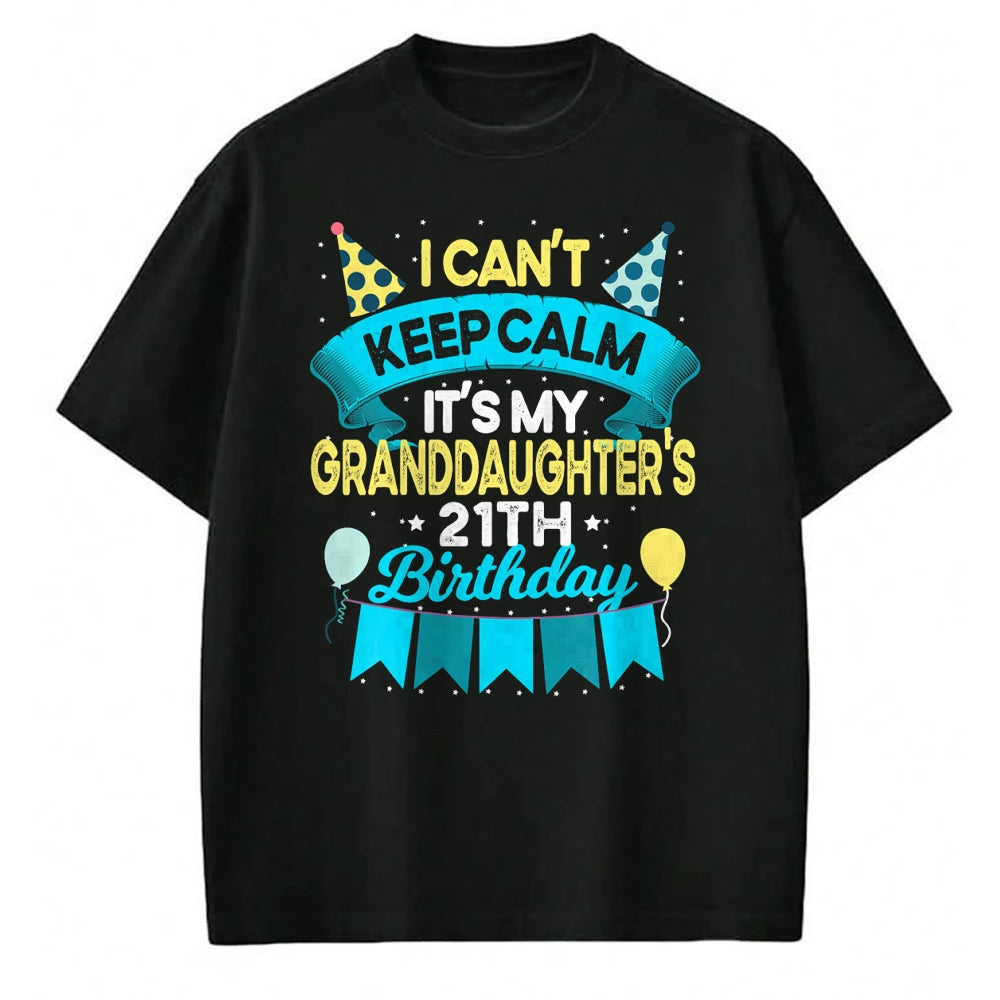 Best Grandpa Shirt, Proud Grandpa Unisex T-Shirt/Hoodie/Sweatshirt HLT00 -  It's My Granddaughter 21th Birthday Shirt Gift 21 Years Old T-Shirt