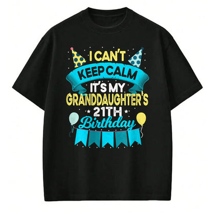 Best Grandpa Shirt, Proud Grandpa Unisex T-Shirt/Hoodie/Sweatshirt HLT00 -  It's My Granddaughter 21th Birthday Shirt Gift 21 Years Old T-Shirt
