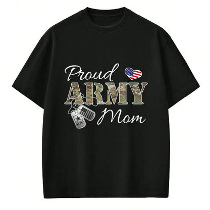 Dog Love Shirt, Dog Lover Gift T-Shirt/Hoodie/Sweatshirt HLT00 - Pride Military Mom with Dog Tag US Flag T-Shirt