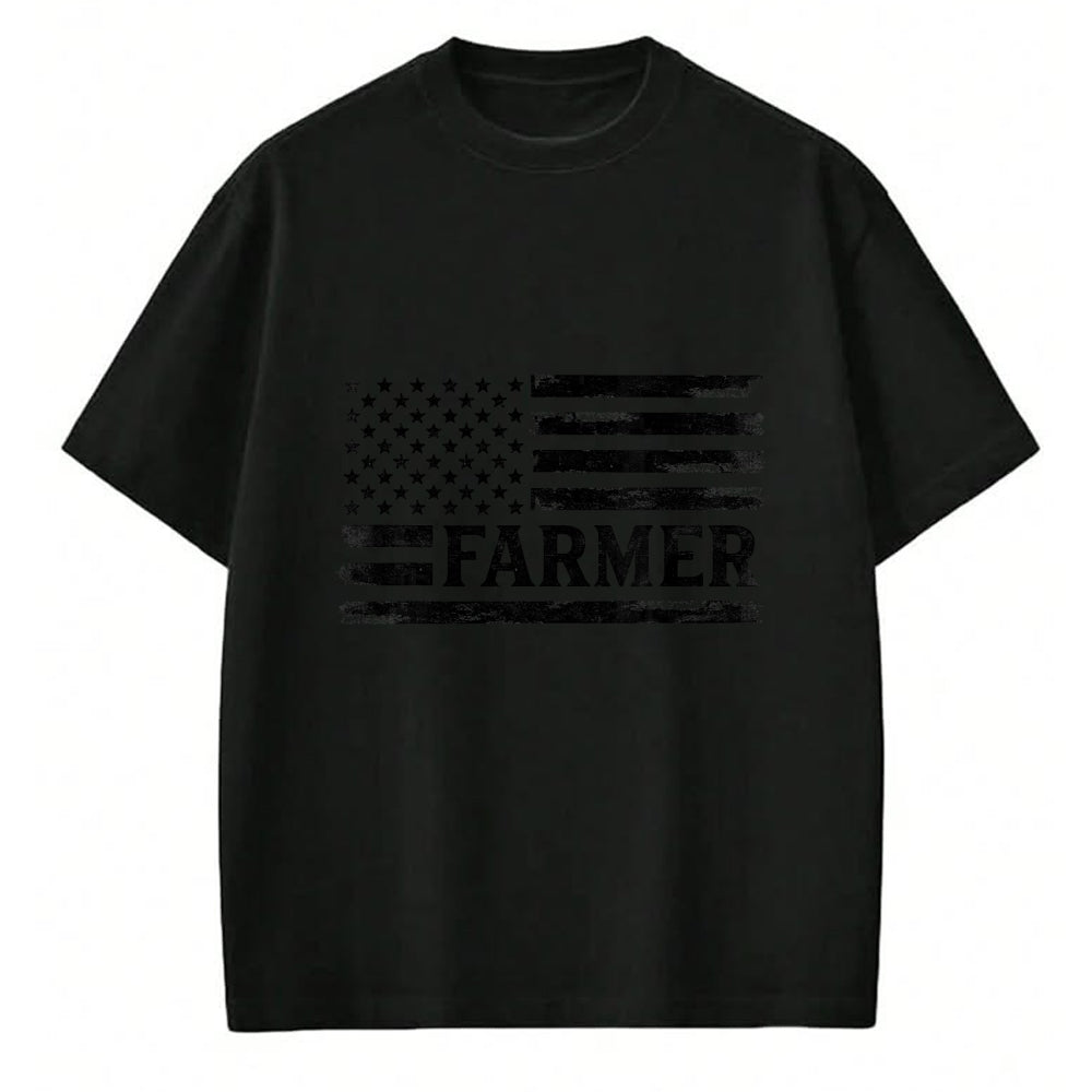 Best Farmer Life Shirt, Funny Farmer UnisexT-Shirt/Hoodie/Sweatshirt HLT00 - Farmer Black Vintage USA Flag Father's Day Farm Owner T-Shirt