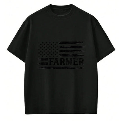 Best Farmer Life Shirt, Funny Farmer UnisexT-Shirt/Hoodie/Sweatshirt HLT00 - Farmer Black Vintage USA Flag Father's Day Farm Owner T-Shirt